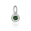 Wholesale S925 Sterling Silver Lucky Birthstone Pendant Necklace With Diamond Design And Platinum Or 18K Gold Electroplating