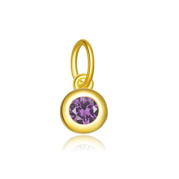 Wholesale S925 Sterling Silver Lucky Birthstone Pendant Necklace With Diamond Design And Platinum Or 18K Gold Electroplating