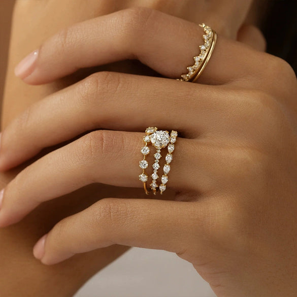 Wholesale S925 Sterling Silver Luxury Square Geometric Diamond Ring For Women With Electroplating Treatment