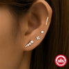 Wholesale S925 Sterling Silver Mangxing Snowflake Geometric Earrings With Inlaid Zircon For Women