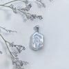 Wholesale S925 Sterling Silver Melon Buckle Pendant Irregular Four Leaf Clover Light Water Pearl Baroque Necklace