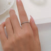 Wholesale S925 Sterling Silver Micro Inlaid Geometric Ring For Women Simple Fashion