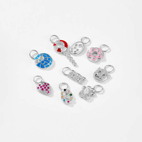 Wholesale S925 Sterling Silver Micro Inlaid Zircon Earrings Pendant Unisex Fashion Accessories