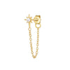 Wholesale S925 Sterling Silver Micro Inlaid Zircon Flower Moon Star Tassel Earrings With Vintage Design