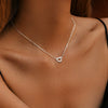 Wholesale S925 Sterling Silver Micro Inlaid Zircon Hollow Heart Shaped Love Necklace With Cross Chain And Electroplating For Women Fashion Fresh Sweet Clavicle Chain