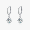 Wholesale S925 Sterling Silver Micro Inlay Simulation Diamond Geometric Earrings For Women