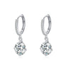 Wholesale S925 Sterling Silver Micro Inlay Simulation Diamond Geometric Earrings For Women