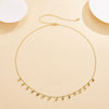 Wholesale S925 Sterling Silver Microinlaid Colorful Zircon Tassel Necklace With Geometric Pattern For Women Sweet Style Stackable Collarbone Chain