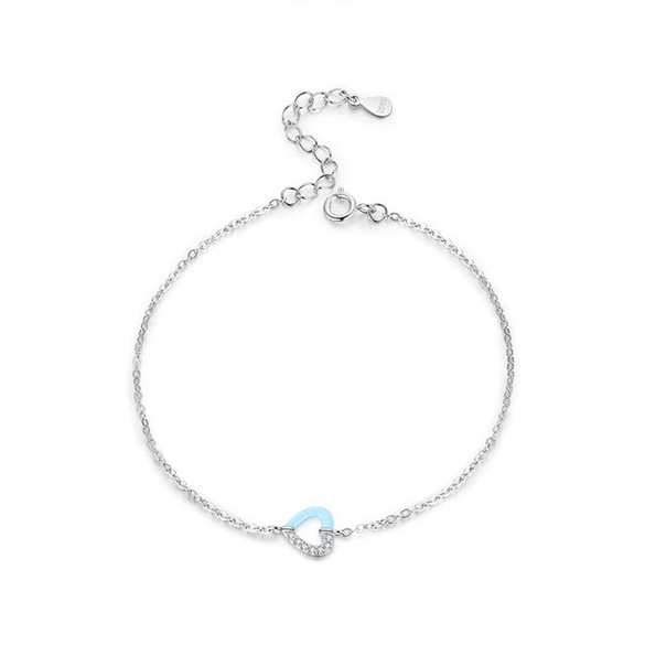 Wholesale S925 Sterling Silver Microinlaid Heart Bracelet For Women Niche Design Fashion Allmatch