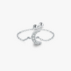 Wholesale S925 Sterling Silver Microinlaid Moon Ring Fashion Niche Design Cold Style Jewelry