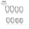 Wholesale S925 Sterling Silver Microinlaid Zircon Geometric Ear Ring Ear Buckle Fashion Simple Niche Design Daily Earrings