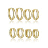 Wholesale S925 Sterling Silver Microinlaid Zircon Geometric Ear Ring Ear Buckle Fashion Simple Niche Design Daily Earrings