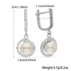 Wholesale S925 Sterling Silver Microinlaid Zircon Pearl Beads Round Geometric Elegant Women's Earrings