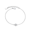 Wholesale S925 Sterling Silver Microinlaid Zircon Round Geometric Ear Line Bracelet Necklace Simple Jewelry With O Word Chain