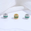 Wholesale S925 Sterling Silver Microinlaid Zirconia Round Barrel Beads Spacer Beads For Diy Bracelet Necklace Accessories