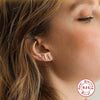 Wholesale S925 Sterling Silver Mini Five Pointed Star Geometric Ear Studs Earrings Set Of 3 With Electroplating For Women