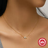 Wholesale S925 Sterling Silver Mini Love Necklace With Geometric Pattern And Electroplated O Chain For Women