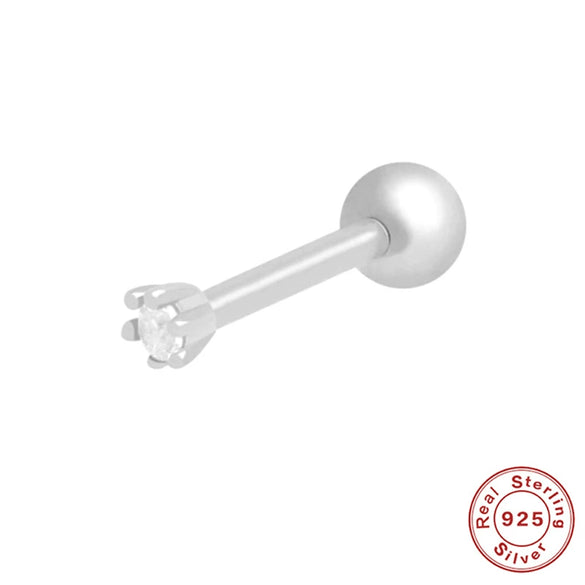 Wholesale S925 Sterling Silver Mini Piercing Thread Ear Studs With Distinctive Angel's Eye Design Electroplated For Women