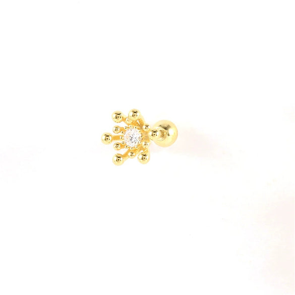 Wholesale S925 Sterling Silver Mini Piercing Thread Ear Studs With Distinctive Angel's Eye Design Electroplated For Women