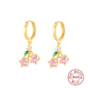 Wholesale S925 Sterling Silver Mini Tropical Fruit Geometric Simple Creative Earrings For Women
