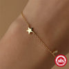Wholesale S925 Sterling Silver Minimalist Fivepointed Star Geometric Pattern Elegant Allmatch Women's Bracelet With Real Gold Electroplating