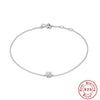 Wholesale S925 Sterling Silver Minimalist Fourclaw Diamond Bracelet With Geometric Pattern Electroplated For Women
