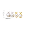 Wholesale S925 Sterling Silver Minimalist Geometric Sweet Pearl Earrings With Small Cross Line Design For Women