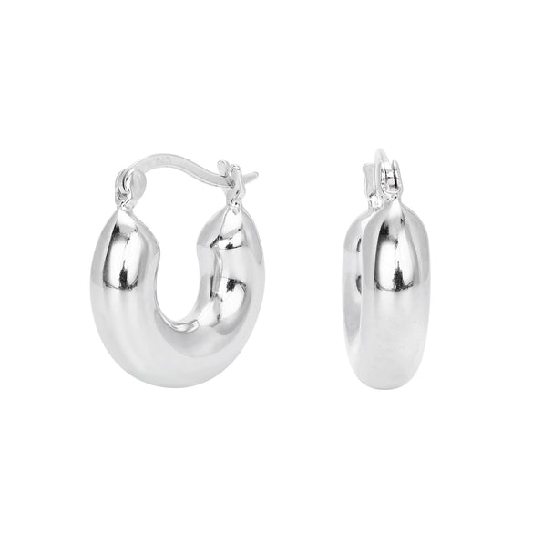 Wholesale S925 Sterling Silver Minimalist Geometric Ushape Electroplated Women's Earrings