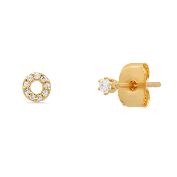 Wholesale S925 Sterling Silver Minimalist Initial Letter Stud Earrings With Electroplating For Women