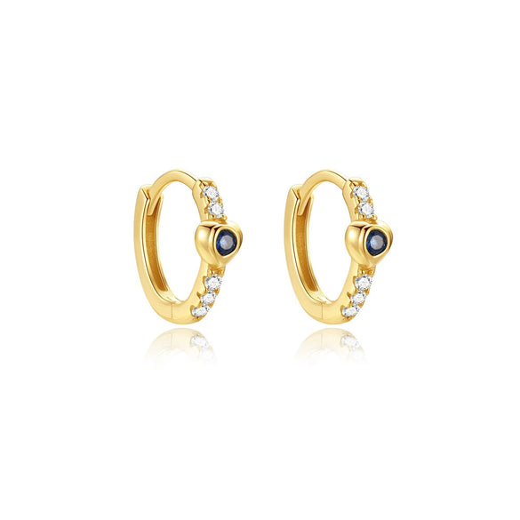 Wholesale S925 Sterling Silver Minimalist Love Exquisite Zircon Stacked All Match Earring With Electroplating And Distinctive Ear Buckle