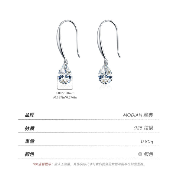 Wholesale S925 Sterling Silver Minimalist Water Drop Pendant Earrings With Electroplating For Women