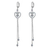 Wholesale S925 Sterling Silver Moissanite Bow Tassel Earrings For Women