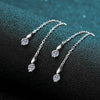 Wholesale S925 Sterling Silver Moissanite Bow Tassel Earrings For Women