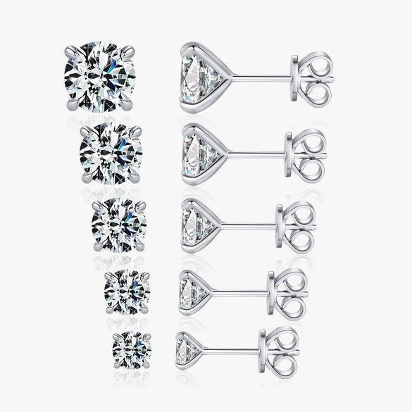 Wholesale S925 Sterling Silver Moissanite Diamond Earrings Classic Lowkey Luxury Electroplated For Women