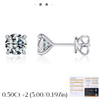 Wholesale S925 Sterling Silver Moissanite Diamond Earrings Classic Lowkey Luxury Electroplated For Women