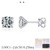 Wholesale S925 Sterling Silver Moissanite Diamond Earrings Classic Lowkey Luxury Electroplated For Women