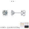 Wholesale S925 Sterling Silver Moissanite Diamond Earrings Classic Lowkey Luxury Electroplated For Women