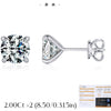 Wholesale S925 Sterling Silver Moissanite Diamond Earrings Classic Lowkey Luxury Electroplated For Women