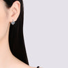 Wholesale S925 Sterling Silver Moissanite Earrings With Bow Pattern Light Luxury Elegant Design Ear Hook Style For Women