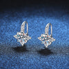 Wholesale S925 Sterling Silver Moissanite Earrings With Bow Pattern Light Luxury Elegant Design Ear Hook Style For Women