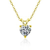 Wholesale S925 Sterling Silver Moissanite Heart Shape Pendant Necklace With Cross Chain Set With Diamonds Simple Light Luxury Style For Women