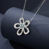 Wholesale S925 Sterling Silver Moissanite Sunflower Light Luxury Style Necklace