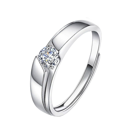 Wholesale S925 Sterling Silver Moissanite Ushaped Couple's Ring Set With Diamonds Fashion Style