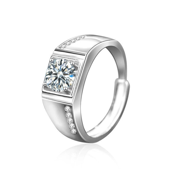 Wholesale S925 Sterling Silver Moissanite Ushaped Couple's Ring Set With Diamonds Fashion Style