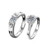 Wholesale S925 Sterling Silver Moissanite Ushaped Couple's Ring Set With Diamonds Fashion Style