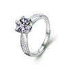 Wholesale S925 Sterling Silver Moissanite Ushaped Couple's Ring Set With Diamonds Fashion Style