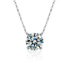 Wholesale S925 Sterling Silver Moissanite Women's Simple Light Luxury Classic Fourclaw Pendant Cross Chain Jewelry Geometric Pattern Set With Diamonds