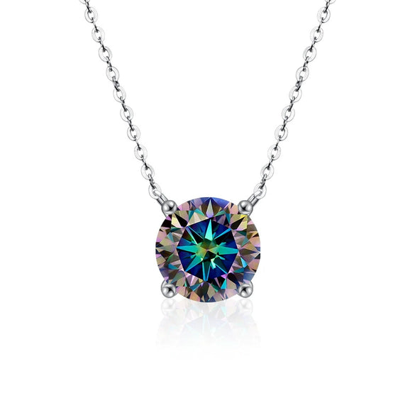 Wholesale S925 Sterling Silver Moissanite Women's Simple Light Luxury Classic Fourclaw Pendant Cross Chain Jewelry Geometric Pattern Set With Diamonds