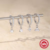 Wholesale S925 Sterling Silver Moonstone Clover Water Drop Pendant Highend Women's Earrings With Flower Pattern