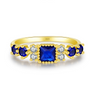 Wholesale S925 Sterling Silver Moonstone Ring With Geometric Pattern For Women Retro Style Electroplating Process